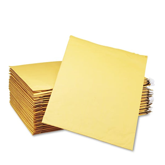 Jiffy Padded Mailer, #6, Paper Padding, Self-Adhesive Closure, 12.5 x 19, Natural Kraft, 25PK