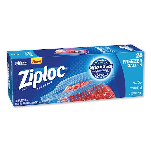 Zipper Lock, 9.6" W, 2.7 mil Thick, Clear