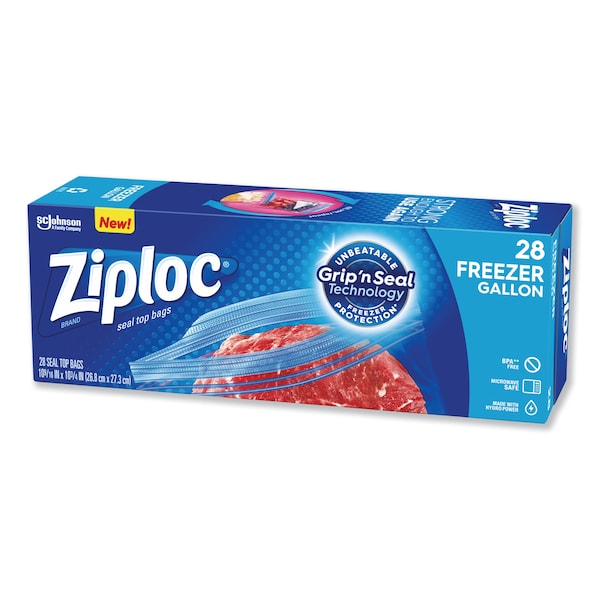 Zipper Lock, 9.6" W, 2.7 mil Thick, Clear
