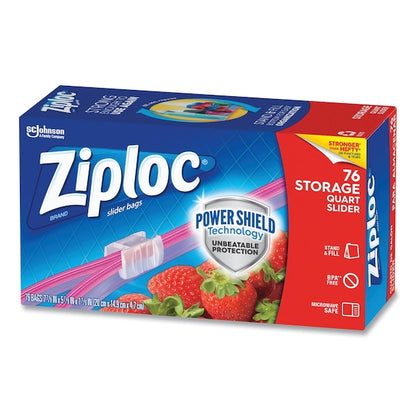 Slider Storage Bags, 1 qt, 5.88" x 7.88", Clear, PK9