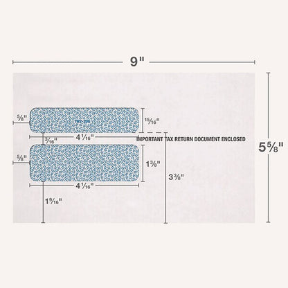 W-2 Peel and Seal Envelopes, Commercial Flap, Self-Adhesive Closure, 5.63 x 9, White, PK15, 15PK