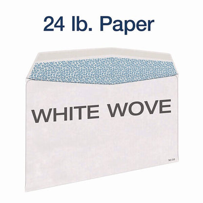 W-2 Peel and Seal Envelopes, Commercial Flap, Self-Adhesive Closure, 5.63 x 9, White, PK15, 15PK