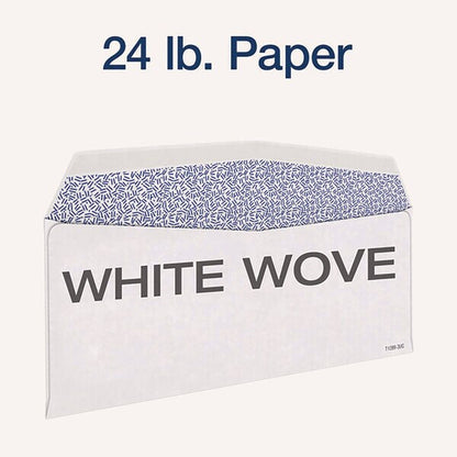 1099 Double Window Envelope, Commercial Flap, Gummed Closure, Contemporary Seam, 3.75x8.75, Wt, PK24