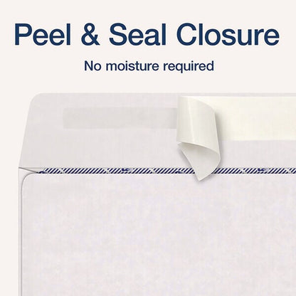 1099 Double Window Envelope, Commercial Flap, Self-Adhesive, Contemporary Seam, 3.75x8.75, Wht, PK24