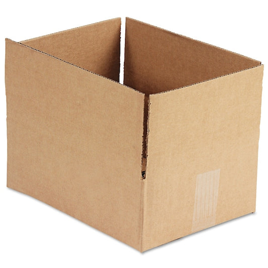 Fixed-Depth Corrugated Shipping Boxes, RSC, 9 in. x 12 in. x 4 in., Brown Kraft, 25PK