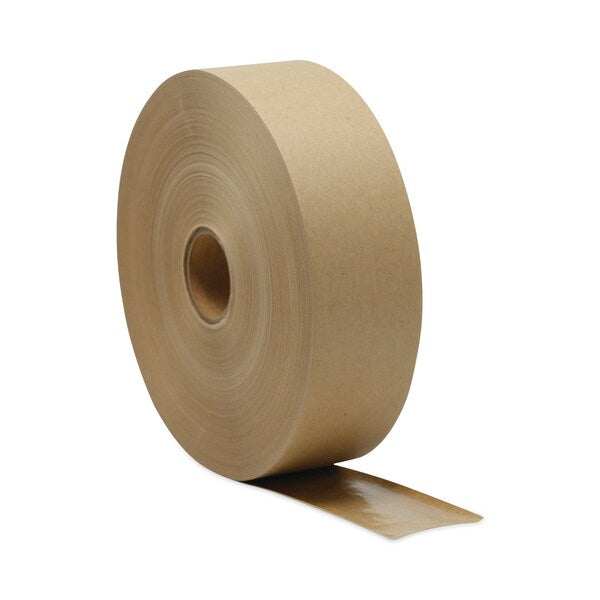 Gummed Kraft Sealing Tape, 3" Core, 2" x 600 ft., Brown, 12/Carton