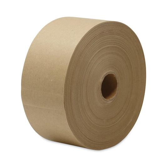 Gummed Kraft Sealing Tape, 3" Core, 3" x 600 ft., Brown, PK10