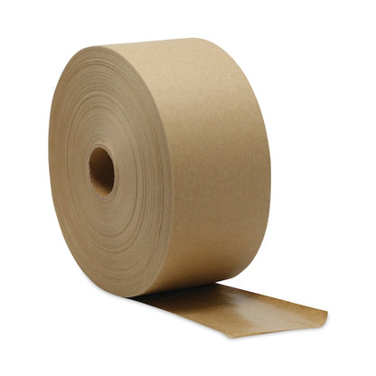 Gummed Kraft Sealing Tape, 3" Core, 3" x 600 ft., Brown, PK10