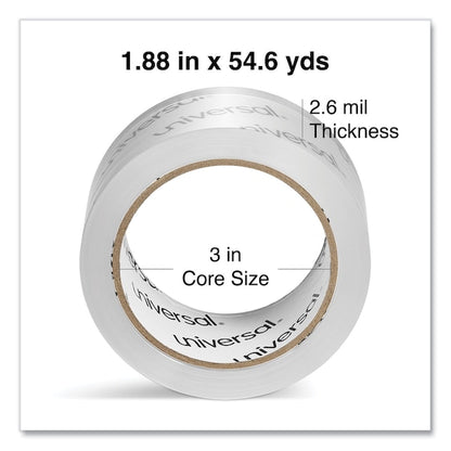 Moving and Storage Packing Tape, 3 in. Core, 1.88 in. x 54.6 yd, Clear, 6PK
