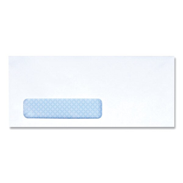 Business Envelope, #10, Commercial Flap, Security Tint, Gummed Closure, 4.13 x 9.5, White, 500PK