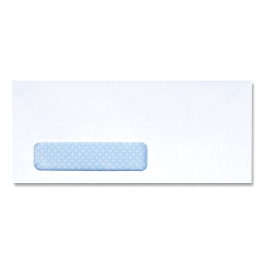 Business Envelope, #10, Commercial Flap, Security Tint, Gummed Closure, 4.13 x 9.5, White, 500PK