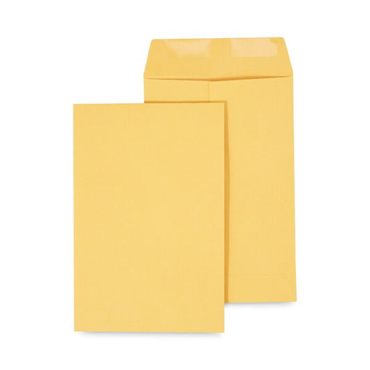 Catalog Envelope, 28 lb Bond Weight Kraft, #1 3/4, Square Flap, Gummed Closure, 6.5x9.5, 500PK