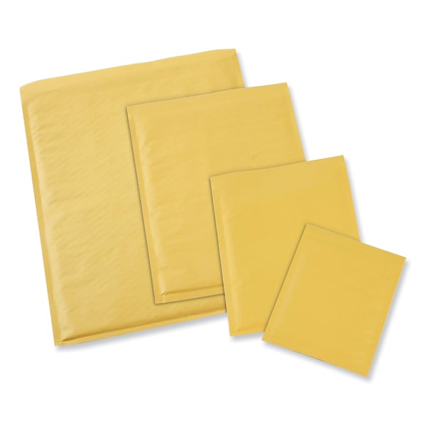 Peel Seal Strip Cushioned Mailer, #0, Extension Flap, Self-Adhesive Closure, 6 x 10, PK250, 250PK