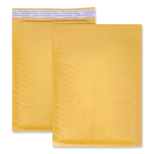 Peel Seal Strip Cushioned Mailer, #0, Extension Flap, Self-Adhesive Closure, 6 x 10, PK250, 250PK