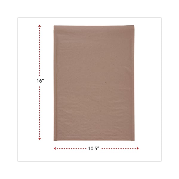 Natural Self-Seal Cushioned Mailer, #5, 10.5 x 16, Kraft, PK80