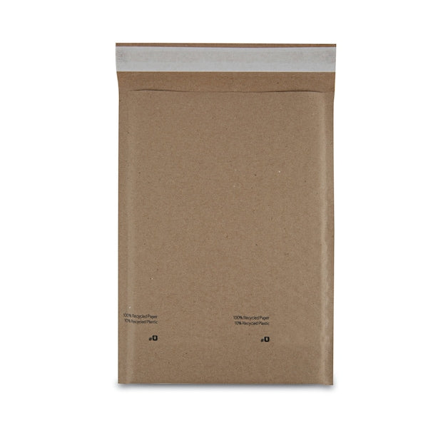 Cushioned Mailer, #0, Bubble Lining, Self-Adhesive, 6x10, Kraft, PK200