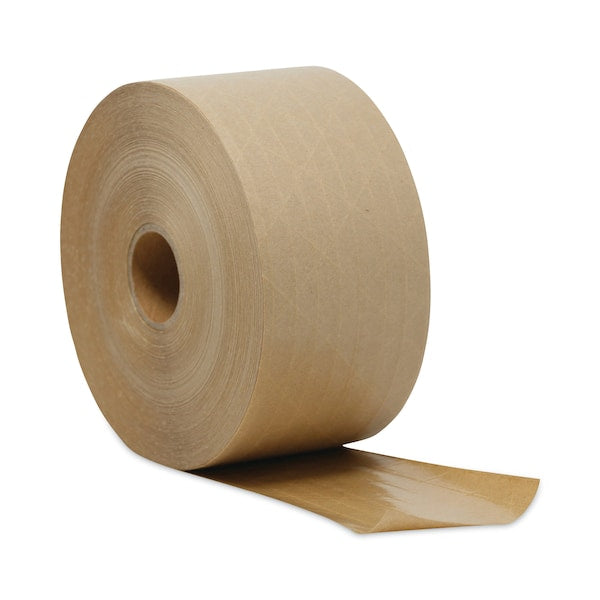 Glass-Fiber Reinforced Gummed Kraft Tape, 3" Core, 3" x 375 ft., PK8