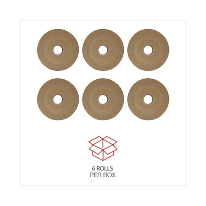 Glass-Fiber Reinforced Gummed Kraft Tape, 3" Core, 3" x 375 ft., PK8