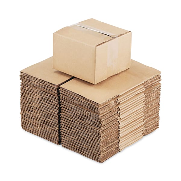 Fixed-Depth Brown Corrugated Shipping Boxes, RSC, Small, 6"x8"x5", Brown Kraft, PK25, 25PK