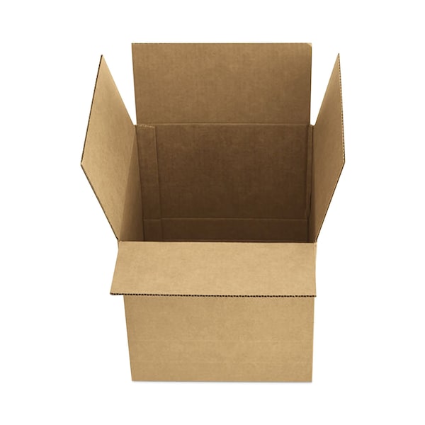 Fixed-Depth Brown Corrugated Shipping Boxes, RSC, Small, 6"x8"x5", Brown Kraft, PK25, 25PK