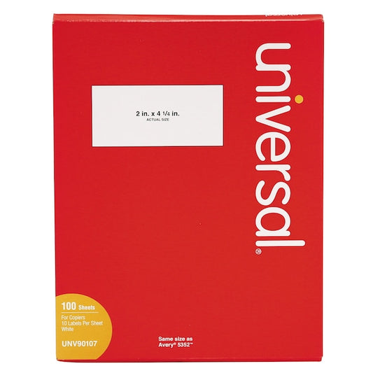 2" x 4.25" Copier Labels, Pk1000