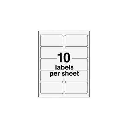 Waterproof Shipping Label w/TrueBlock/Sure Feed, Laser, 2x4, Wt, PK500