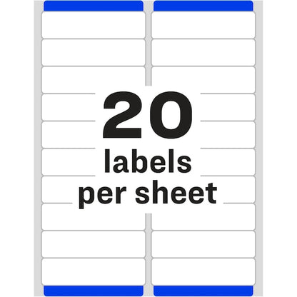 Easy Peel Wht Address Labels w/Sure Feed, Inkjet, 1x4, White, PK2000