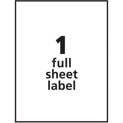 Shipping Labels, TrueBlock, Inkjet/Laser Printer, 8.5x11, White, PK500