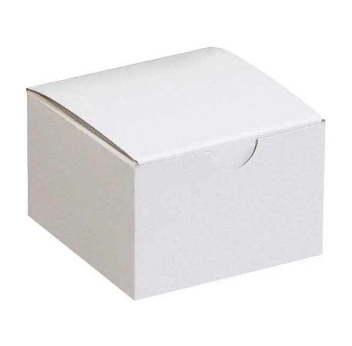 Gift Boxes, 3" x 3" x 2", White, 100/Case