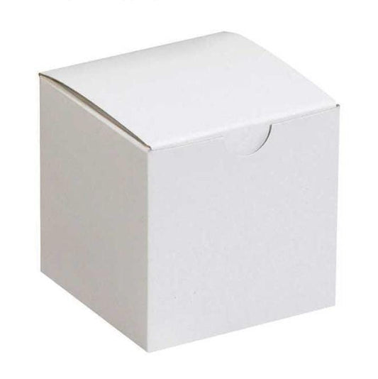 Gift Boxes, 3" x 3" x 3", White, 100/Case