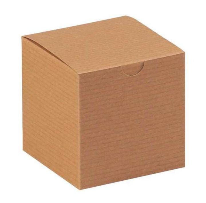 Gift Boxes, 4" x 4" x 4", Kraft, 100/Case