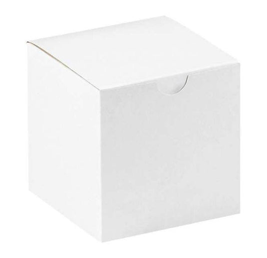 Gift Boxes, 4" x 4" x 4", White, 100/Case