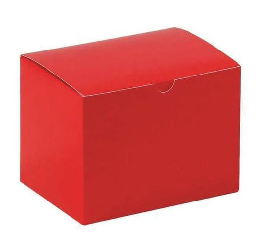 Gift Boxes, 6" x 4 1/2" x 4 1/2", Holiday Red, 100/Case