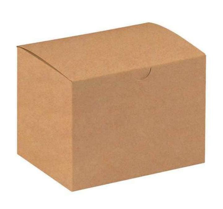 Gift Boxes, 6" x 4 1/2" x 4 1/2", Kraft, 100/Case