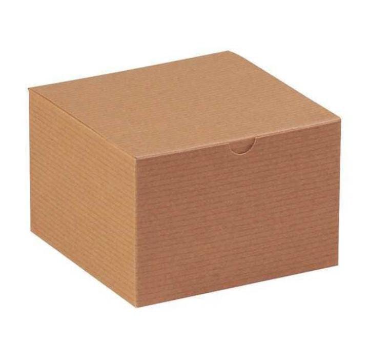 Gift Boxes, 6" x 6" x 4", Kraft, 100/Case