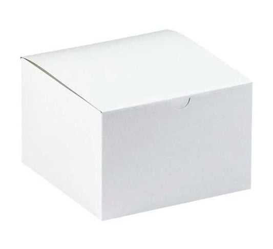 Gift Boxes, 6" x 6" x 4", White, 100/Case