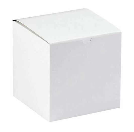 Gift Boxes, 6" x 6" x 6", White, 100/Case