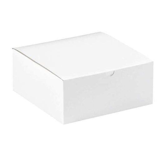 Gift Boxes, 8" x 8" x 3 1/2", White, 100/Case