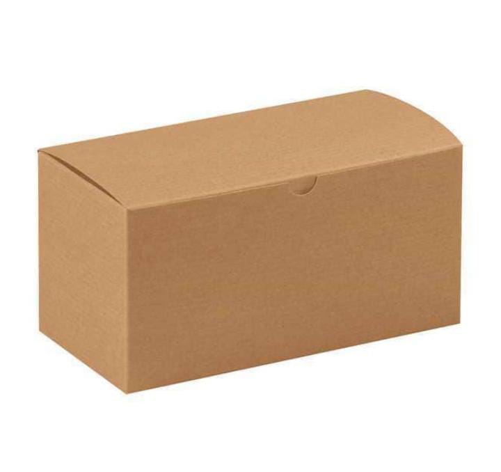 Gift Boxes, 9" x 4 1/2" x 4 1/2", Kraft, 100/Case