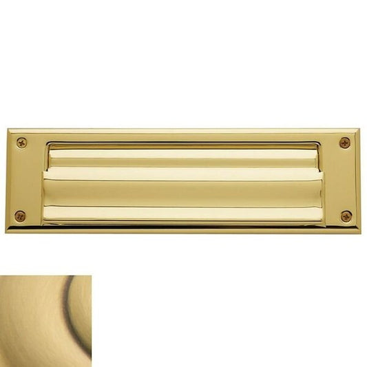 Estate Satin Brass with Brown Mail Slot