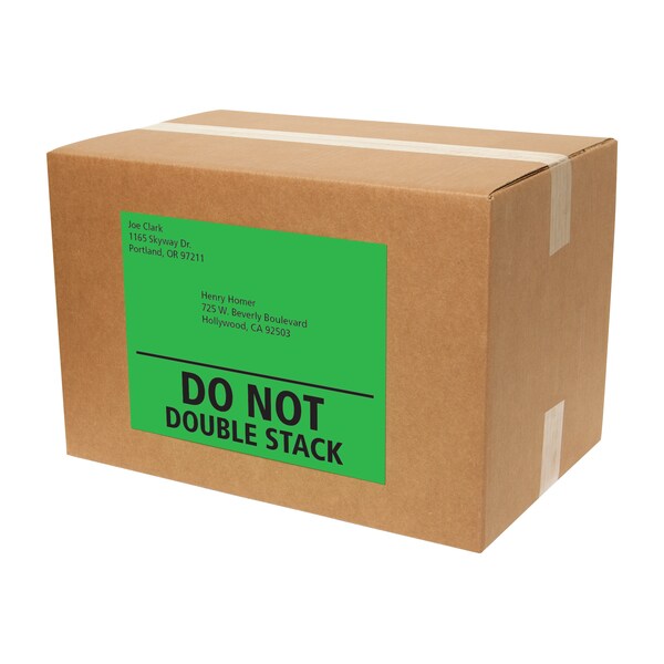 Neon Shipping Labels, Laser, 8-1/2", PK100