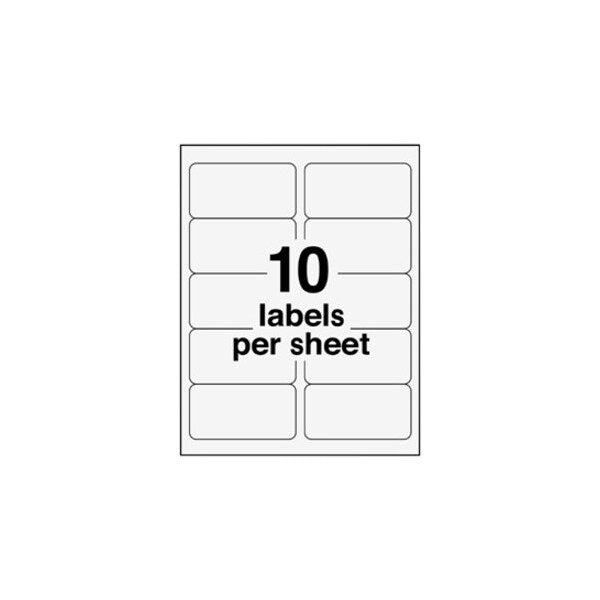 Mailing Labels, 10Up, White, PK25