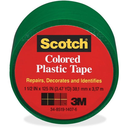 Colored Plastic Tape 191GN, 1.5"x125, PK72