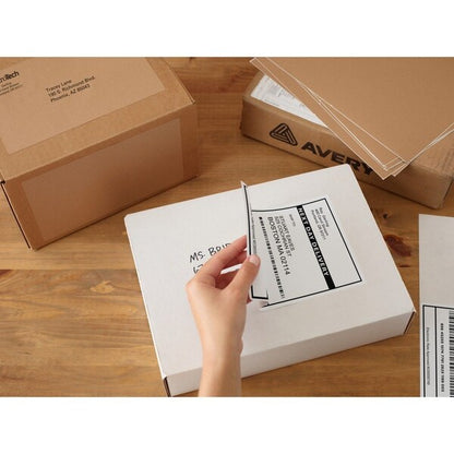 5-1/6" x 7-5/8" Shipping Labels with Paper Receipts, Pk100