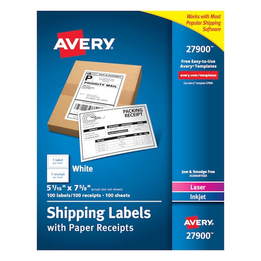 Shipping Labels/Paper Receipt, 5-1, PK100