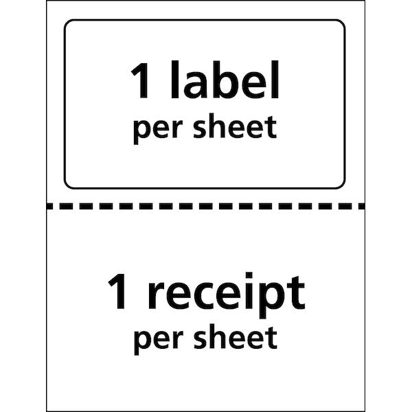 Shipping Labels/Paper Receipt, 5-1, PK100