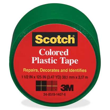 Colored Plastic Tape 191GN, 1.5"x125, PK72