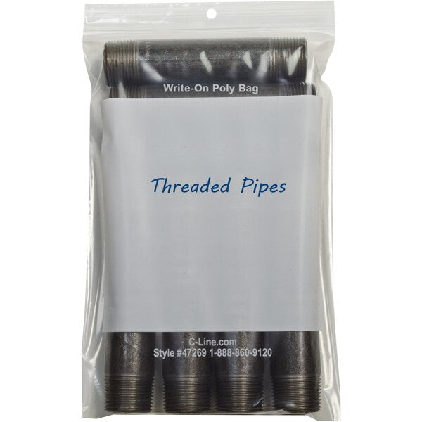 6" x 9" Reclosable Write-On Bags, PK 1000