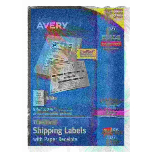 Shipping Labels w/ Paper Receipts, PK50