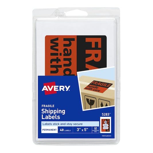 Fragile Handle with Care Mailing L, PK40